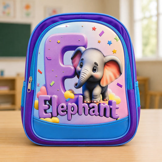 Elephant Print Cartoon School Backpack for Kids - BLOOMPACK™