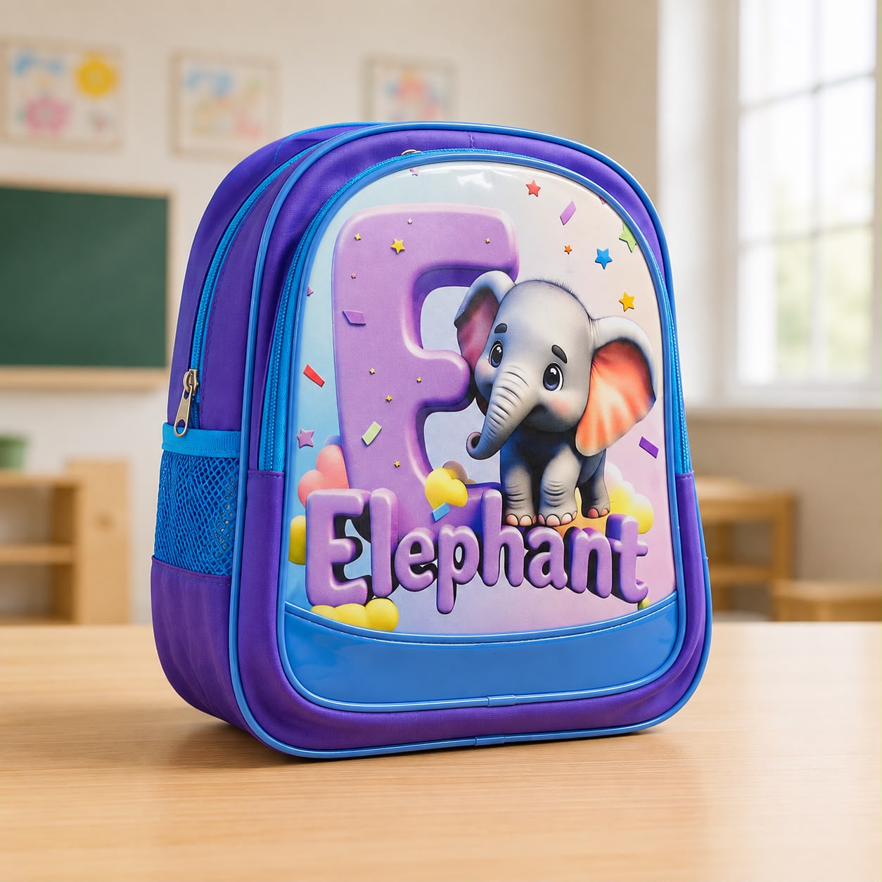 Elephant Print Cartoon School Backpack for Kids - BLOOMPACK™