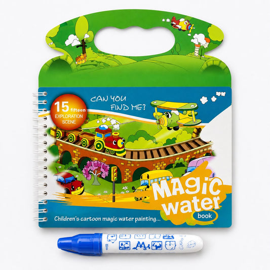Magic Water Painting Book for Kids – Reusable Coloring &amp; Activity Book