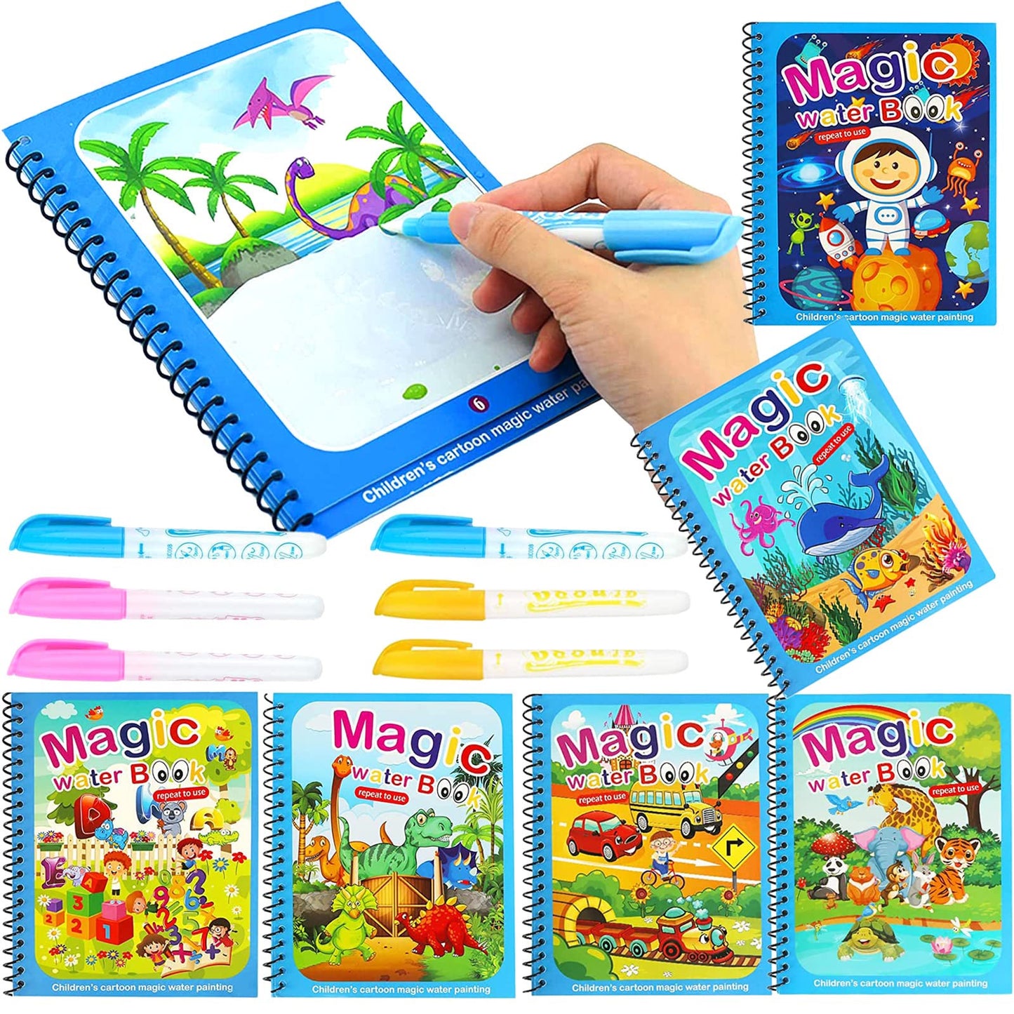 Magic Water Painting Book for Kids – Reusable Coloring &amp; Activity Book