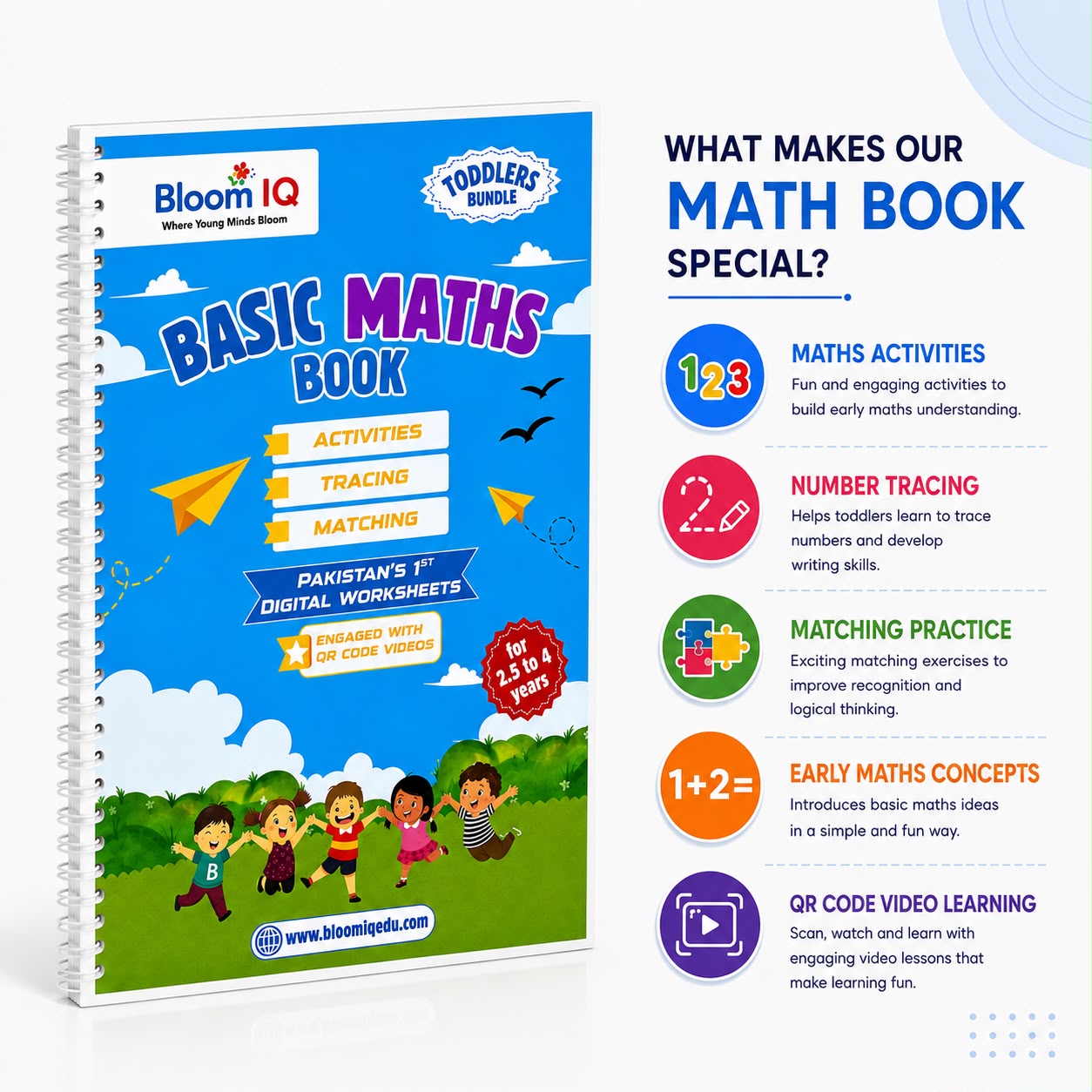 Toddlers Bundle | 4 Months Direct Nursery Admission Bundle  | 200+ Digital QR Worksheets