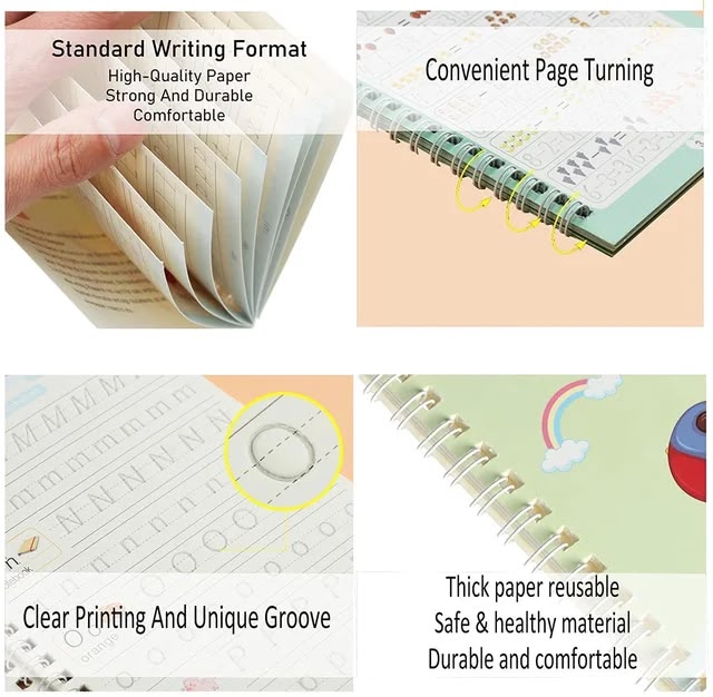 Sank Magic Practice Copybook Set – Reusable Learning Books for Kids